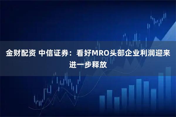 金财配资 中信证券:看好MRO头部企业利润迎来进一步释放