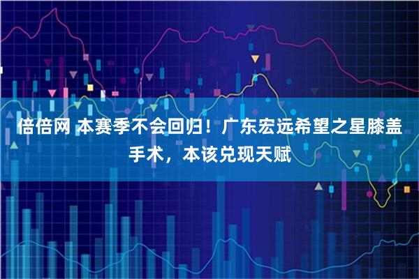 倍倍网 本赛季不会回归！广东宏远希望之星膝盖手术，本该兑现天赋